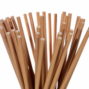 Mobake Papierové slamky Rovné Natural | 20 cm | 25 ks