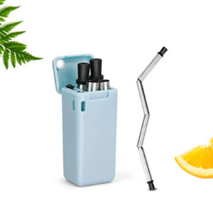 Mobake Skladateľná slamka Modrá 20 cm | 1 ks