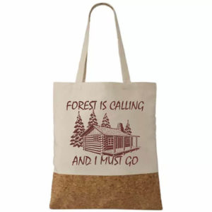 Eco taška s korkom Forest Calling | 35x38cm | krátke ucho