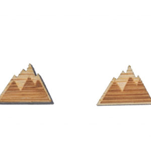 Mountaino Drevené náušnice Alpen N-A01 1g