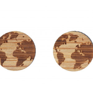 Mountaino Drevené náušnice Earth N-E01 1g