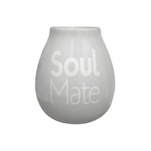 Kalabasa keramická šedá s nápisom Soul Mate 350ml