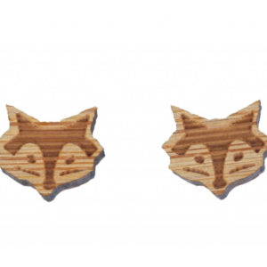 Mountaino Drevené náušnice Fox N-F01 1g