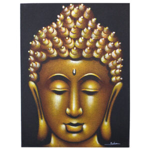 Obraz Buddha pieskovaný zlatý 60x80cm