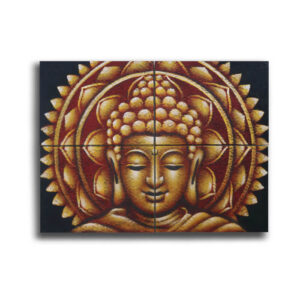 Obraz Zlatý Buddha Mandala Brokátový detail 30x40cm x 4