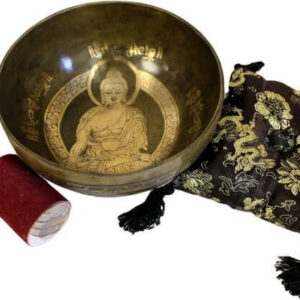 Spievajúca miska Mosadzno-zlatá špeciálny set Buddha